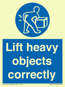 Lift heavy objects correctly